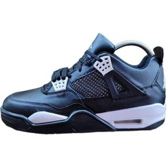 تصویر ایر جردن 4 مردانه (Nike Air Jordan 4) مشکی women's sports shoes black Air Jordan 4 (Nike Air Jordan 4)