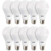 تصویر لامپ حبابی 10وات بروکس(بسته 10 عددی)مهتابی 