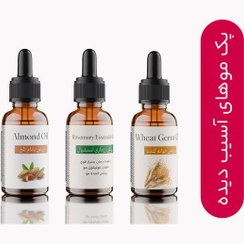 تصویر پک موهای آسیب دیده گیاهی طبیعی 