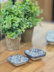 تصویر مزه خوری مربع شکوفه آبی 