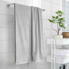 تصویر حوله حمام ایکیا مدل VINARN IKEA VINARN Bath sheet, light grey, 100x150 cm