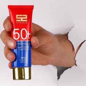 تصویر ساین اسکین کرم ژل ضدآفتاب آقایان بی رنگ فاقد چربی 50spf انقضا 2027.5 