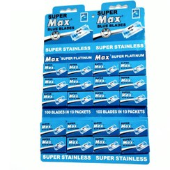 تصویر تیغ یدک اصلاح سنتی سوپر مکس مدل SUPER STAINLESS مجموعه 200 عددی 