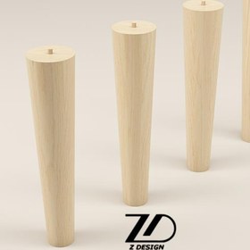 تصویر پایه میز چوبی مخروطی 