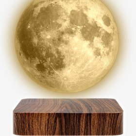 تصویر چراغ خواب ماه معلق مغناطیسی - 16رنگ ریموت و تاچ لمسی دارد 