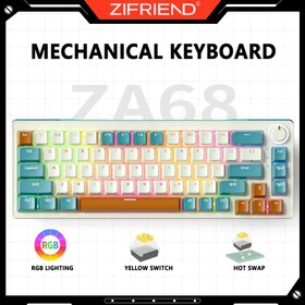 تصویر کیبورد ZIFRIEND مدل ZA68-PRO 