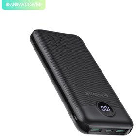 تصویر پاوربانک 2000 میلی آمپر ساعت راوپاور مدل RP-PB1205 Ravpower power bank model RP-PB1205 capacity 20000 mAh