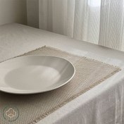 تصویر زیر بشقابی درشت بافت کرم نخودی 