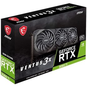 تصویر کارت گرافیک ام اس آی (در حد نو) ا MSI GeForce RTX 3060 Ti VENTUS 3X 8G OC LHR 8GB Graphics Card 