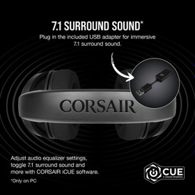 تصویر هدست گیمینگ کورسیر HS45 Surround ا CORSAIR HS45 Surround Gaming Headset CORSAIR HS45 Surround Gaming Headset