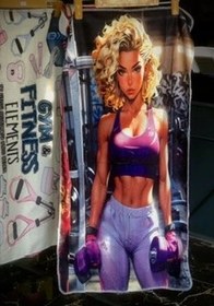 تصویر حوله ورزشی یوگا و بدنسازی 