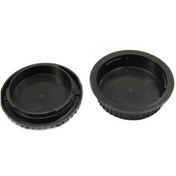 تصویر درپوش محل اتصال لنز روی بدنه دوربین و درپوش پشتی لنزهای کانن 