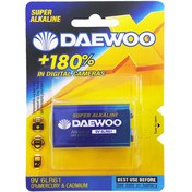 تصویر باتری 9V کتابی Super Alkaline برند DAEWOO کارتی 