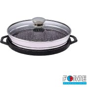 تصویر تابه چدنی گرد استیک پز گریل دار فورته سایز 30 