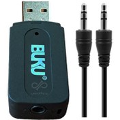 تصویر دانگل بلوتوث ماشین Buku مدل Re-002 bluetooth dongle usb car Buku Re-002