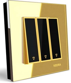 تصویر کلید و پریز ویرا مدل امگا طلا طلا مشکی Veera Switch And Sockets Gold Gold Black Omega