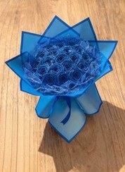 تصویر دسته گل روبانی شاین دار 