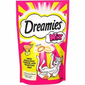 تصویر تشویقی گربه دریمیز طعم ماهی سالمون و Dreamies Treat With