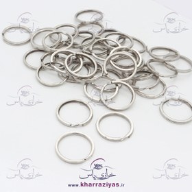 تصویر حلقه جاسوئیچی خارجی اعلا نقره ای 2/5 سانت (بسته 10 عددی) 