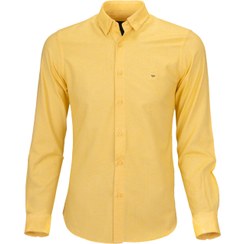 تصویر پیراهن مردانه پشمی زرد امشاسپند Amshaspand مدل Wooly 