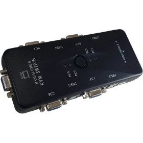 تصویر کی وی ام یو اس بی ۴ پورت دستی 4PORT USB KVM SWITCH