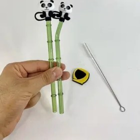 تصویر نی پیرکس پاندا 2 عددی به همراه نی شور 