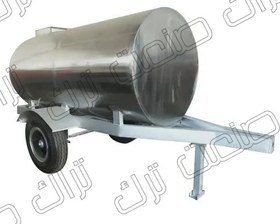 تصویر تانکر چرخدار 2000 لیتری گالوانیزه Stainless Steel Water Tanker, Capacity: 2000 Ltr