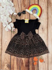 تصویر پیراهن پلنگی آستین کوتاه 