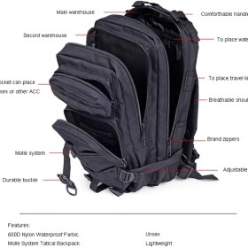 تصویر کوله پشتی تاکتیکال 30 لیتری Tactical Backpack 30L