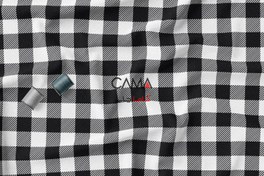 تصویر پارچه طرح چهارخانه سفید مشکی | کد B15 