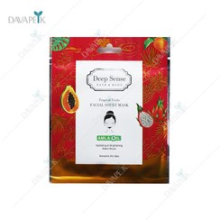 تصویر ماسک صورت نقابی گلاب دیپ سنس Deep Sense Organic Rose Water Facial Sheet Mask