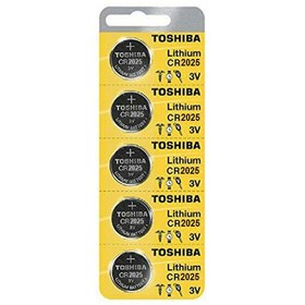 تصویر باتری سکه ای توشیبا مدل CR2025 بسته 5 عددی Toshiba CR2025 Lithium Battery Pack Of 5