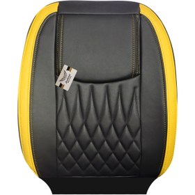 تصویر روکش صندلی چرمی خودرو سوشیانت مدل نیل مناسب برای پراید 131 به همراه پشت گردنی و جعبه و دور فرمان 