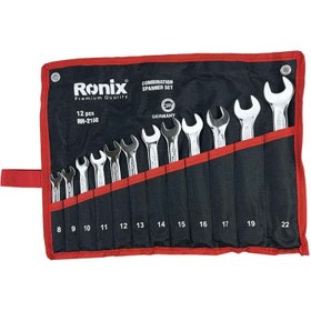 تصویر ست آچار یکسر رینگ و تخت رونیکس مدل RH-2158 ۱۲ عددی 