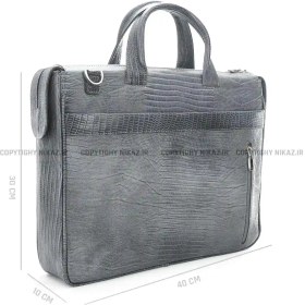 تصویر کیف اداری مردانه چرم طبیعی مدل سینا کد 1137 SINA leather men's Office bag | GRAY Color model - 1137