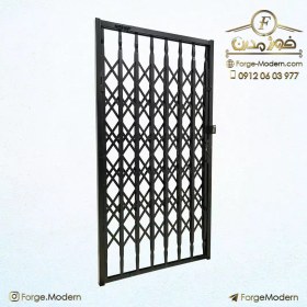 تصویر حفاظ آکاردئونی سه جداره مشکی با قفل مخفی 