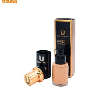 تصویر کرم پودر پد دار لاکچری کوین ۵۱۴ حجم 30 میلی لیتر LUXURY COIN Balance Natural Liquid Foundation 514