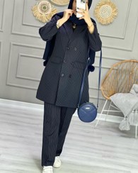 تصویر مانتو و شلوار اداری زنانه مدل پریا - طوسی / 4 Manto va shalvar edari zanane