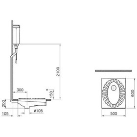 تصویر توالت ایرانی ویترا Vitra کد 5950L003-0054 