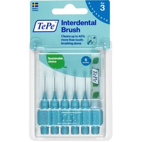 تصویر مسواک بین دندانی مدل Original با برس نرم سایز 3 بسته ۶ عددی ته په TePe Interdental Brush Original 0.6