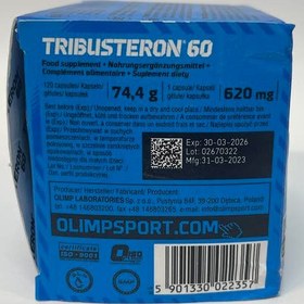 تصویر تریبوسترون 60 الیمپ 120 کپسول olimp teribusteron 60 Treebolos olimp