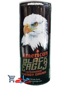 تصویر نوشیدنی انرژی زا آمریکن بلک ایگل 250 میل American BLACK EAGLE ENERGY DRINK 