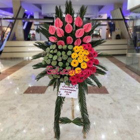 تصویر تاج گل تبریک خضرا 