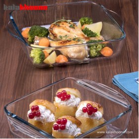 تصویر تابه مربع پیرکس بورجام پاشاباغچه ترک کد ۵۹۰۳۴ Pasabahce Borcam Pyrex Sequare Pan Code 59034