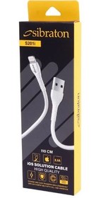 تصویر کابل شارژ تبدیل USB به لایتنینگ سیبراتون مدل S201i طول 1.1 متر 