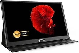 تصویر مانیتور قابل حمل GTEK 15.8 اینچی IPS Full HD 1920 x 1080P با بلندگو، نمایشگر دوم کامپیوتری دوگانه، عریض تر از 15.6 اینچ، مانیتور مسافرتی خارجی برای کامپیوتر لپ تاپ مک بوک، شامل کاور هوشمند - ارسال 20 روز کاری GTEK Portable Monitor 15.8 Inch IPS Full HD 1920 x 1080P Screen with Speaker, Second Dual Computer Display, Wider Than 15.6 Inch, External Travel Monitor for MacBook Laptop PC, Includes Smart Cover