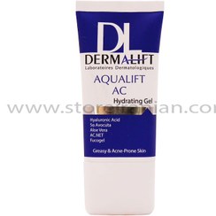 تصویر ژل آبرسان پوست های چرب و جوشدار آکوالیفت AC درمالیفت حجم 50 میلی لیتر Dermalift Aqualift AC Oily and Acne Prone Skin Hydrating Gel 50ml