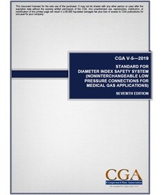 تصویر CGA V-5—2019- STANDARD FOR DIAMETER INDEX SAFETY SYSTEM (NONINTERCHANGEABLE LOW PRESSURE CONNECTIONS FOR MEDICAL GAS APPLICATIONS)- دانلود استاندارد 