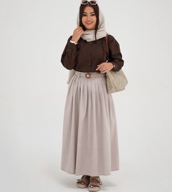 تصویر ست شومیز دامن وانیل 