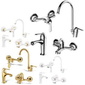 تصویر ست شیرآلات کاویان مدل میشکا Kavian Mishka faucet set